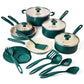 Tramontina Ceramaware 20-Piece Ceramic Nonstick Cookware Set , Green