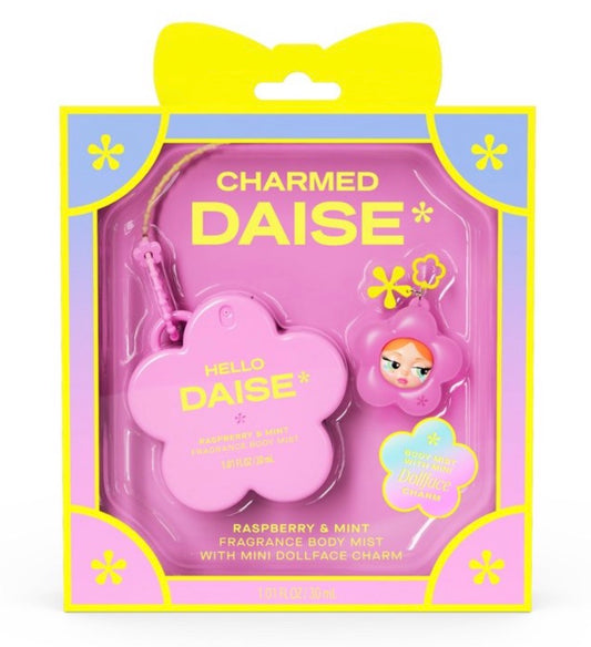 Charmed Daise – Hello Daise Raspberry & Mint Fragrance Body Mist + Mini Dollface Charm | 30 ml