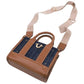 Minibolso Tote Crossbody True Religion de Mezclilla y Piel