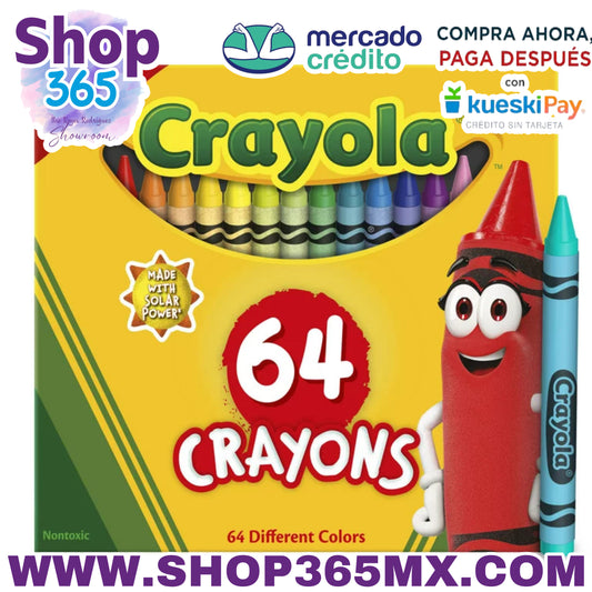 Crayones Crayola, 64 quilates, útiles de regreso a la escuela para niños, artículos para maestros, regalo