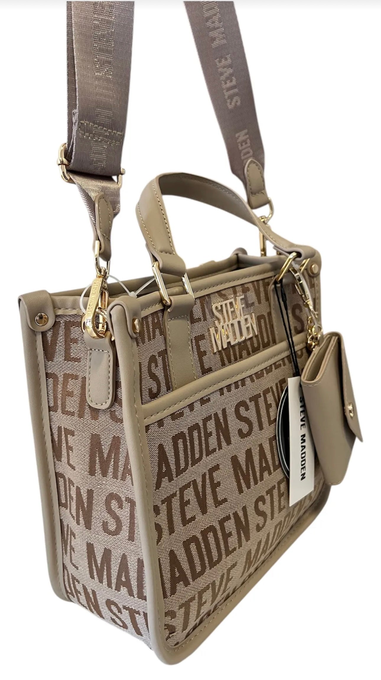 Bolsa Steve Madden 3 en 1 Taupe Café ORIGINAL