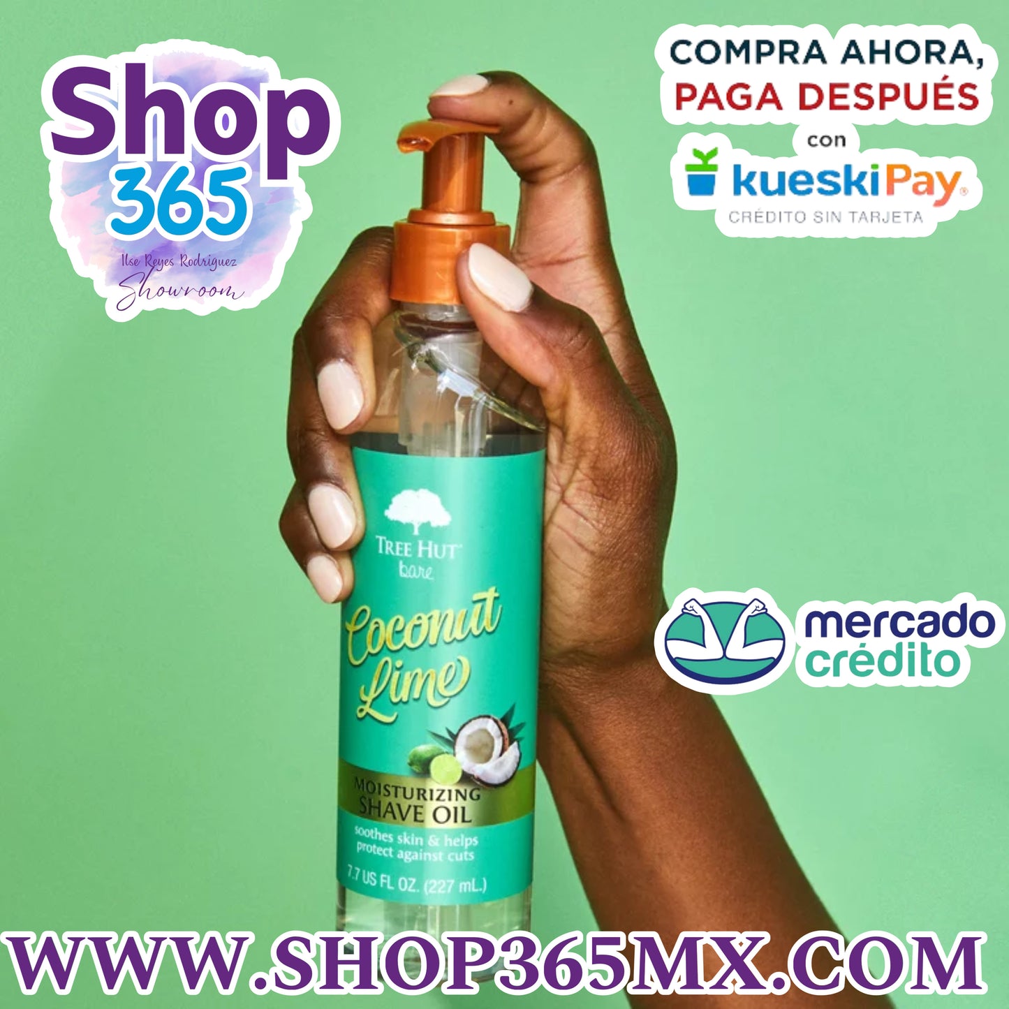 Tree Hut Bare Coconut Lime Aceite de afeitado hidratante e hidratante, 7.7 fl oz.