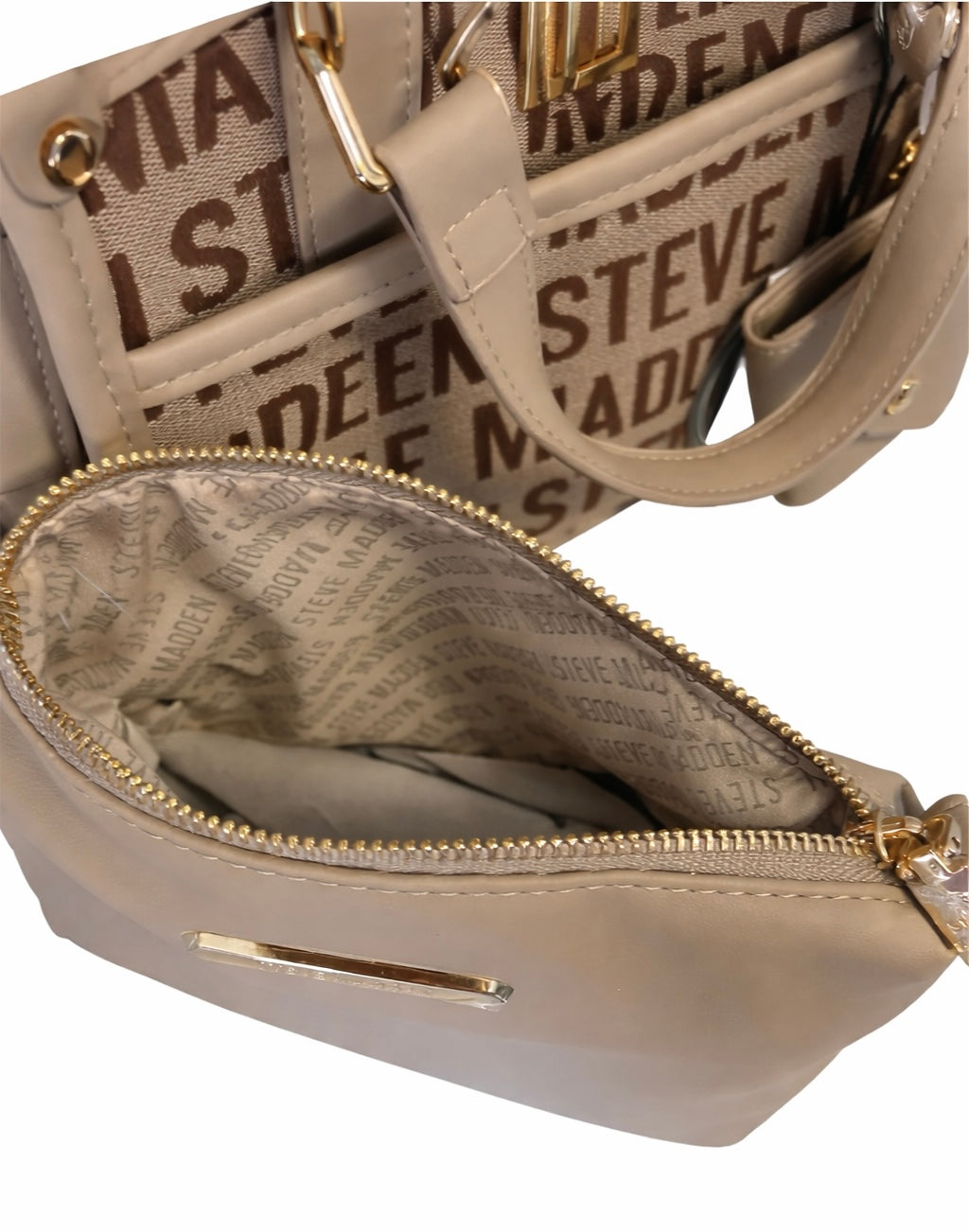 Bolsa Steve Madden 3 en 1 Taupe Café ORIGINAL