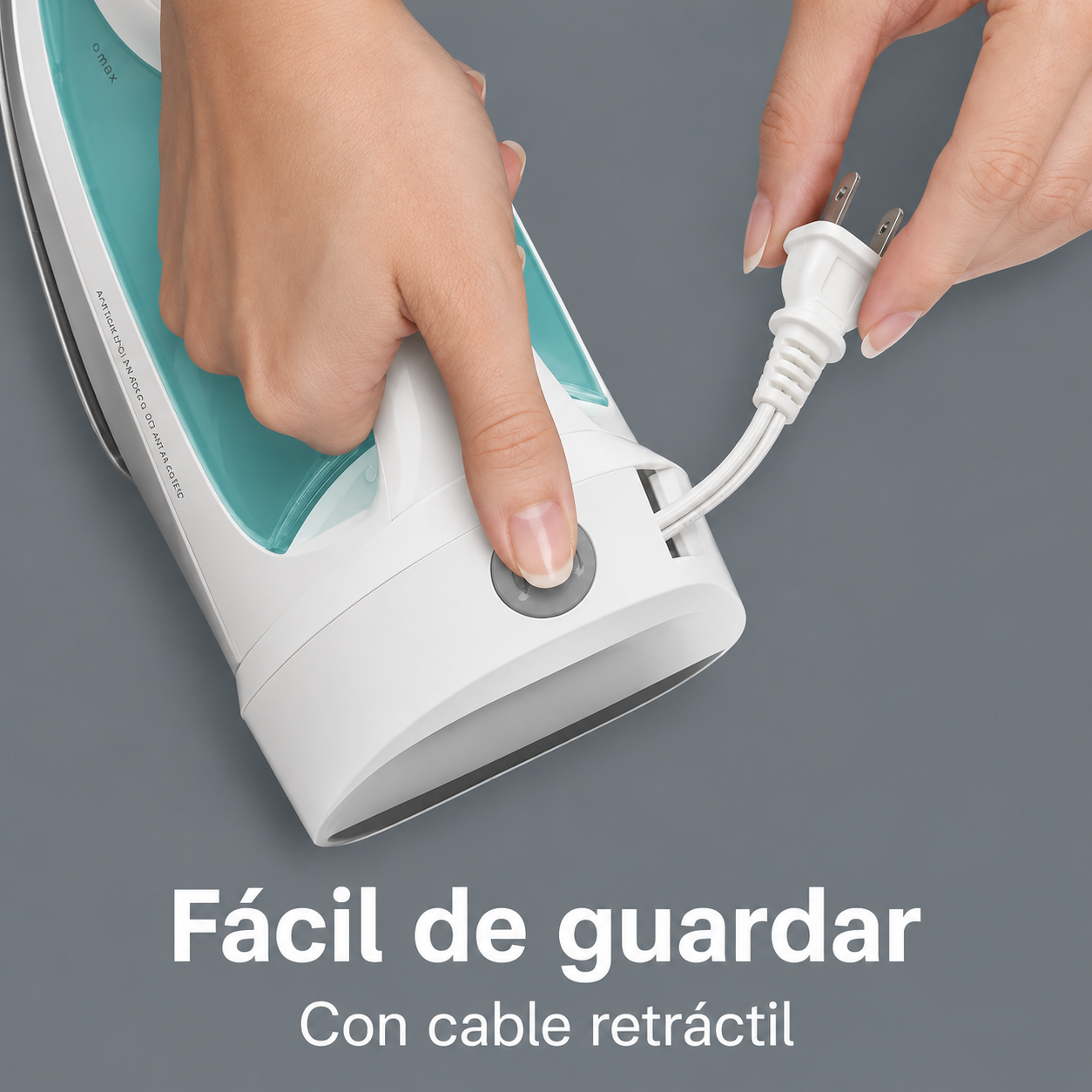 Plancha Hamilton Beach Hierro de Cordón Retráctil, Blanco, Modelo 14212