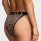 Victoria’s Secret Logo Waist High-Leg Bikini – Leopard Print 🐆🖤
