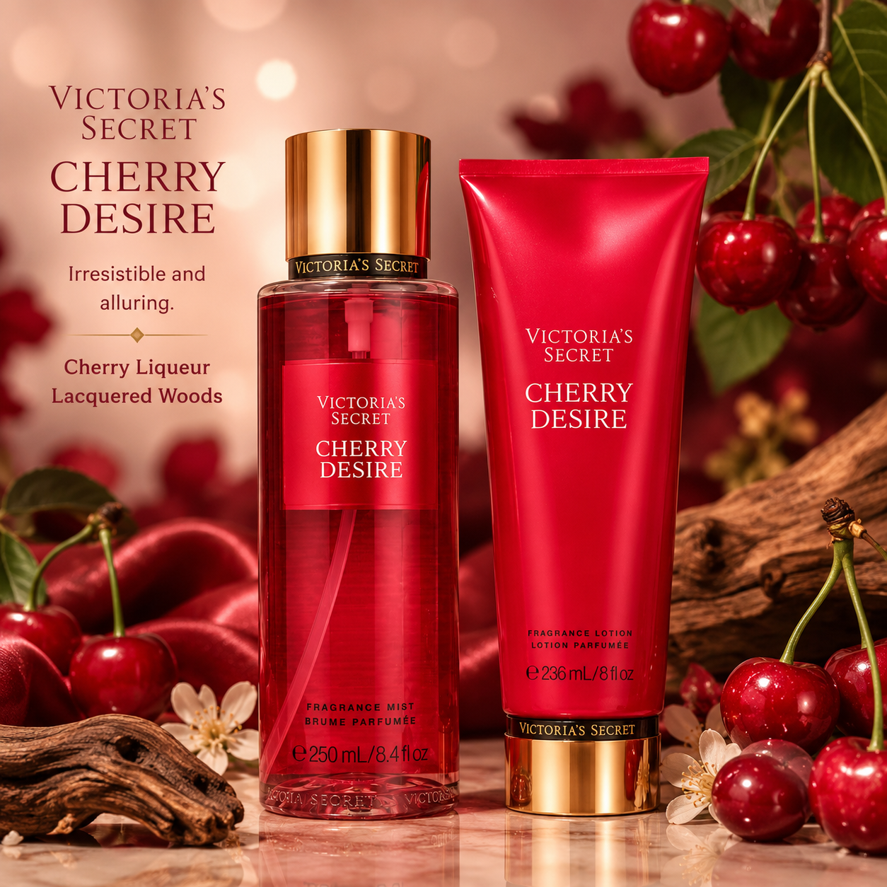 Cherry Desire Dúo Body Mist – Body Lotion Victoria’s Secret