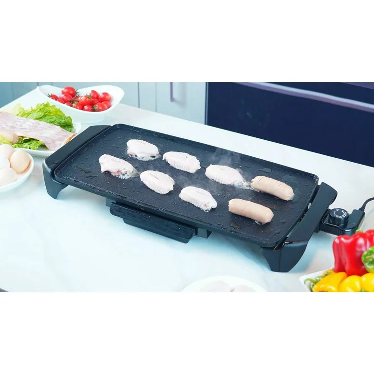 Mainstays Plancha negra de 20" apta para lavavajillas con control de temperatura ajustable