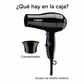 Mid Size Conair Secador de Pelo de Cerámica, 1875 Vatios, Compacto, de Secado Rápido, Negr
