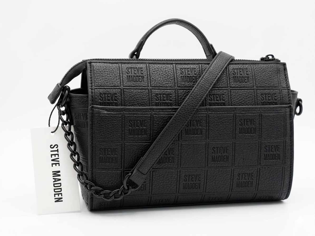 Crossbody Steve Madden Blexy Hollywood Logo Modelo DR143835 BLK/BLK