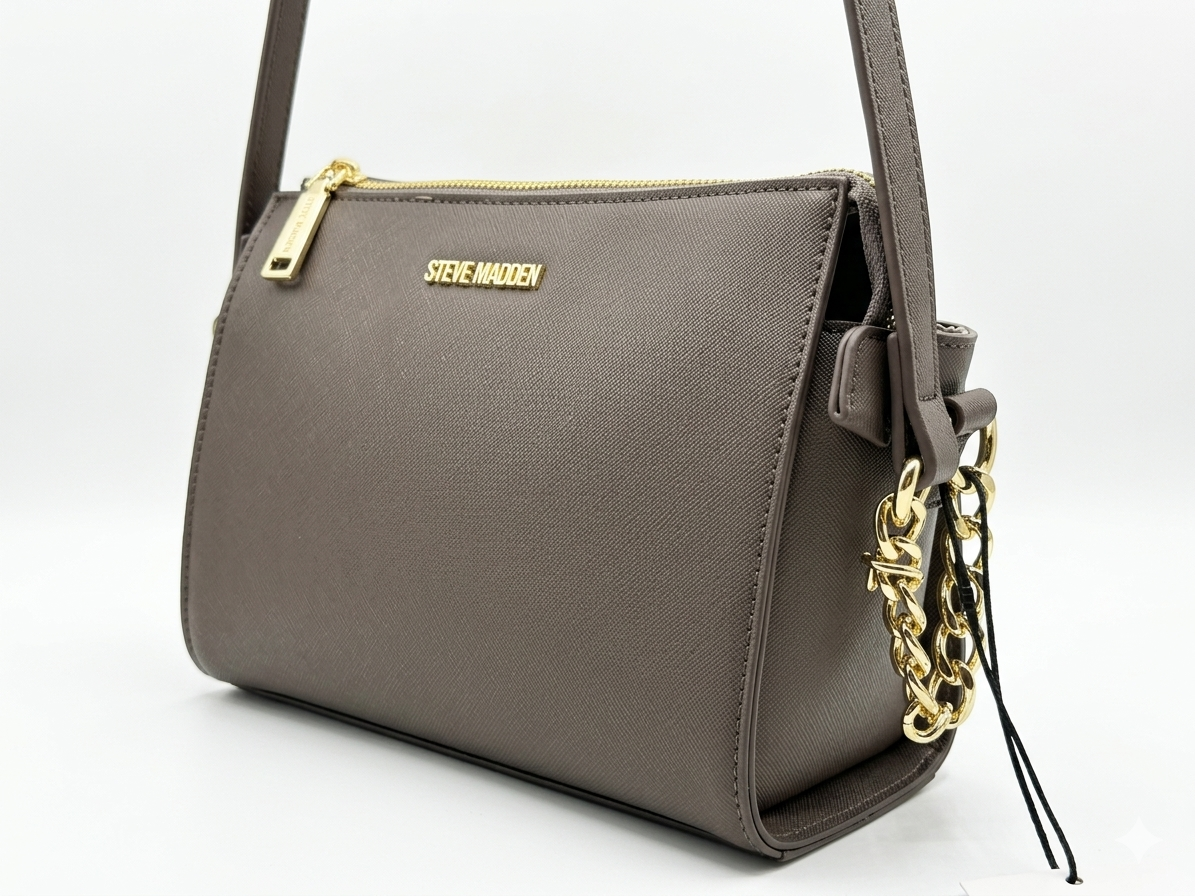 STEVE MADDEN BLEXI TOP ZIP CROSSBODY COFFEE
