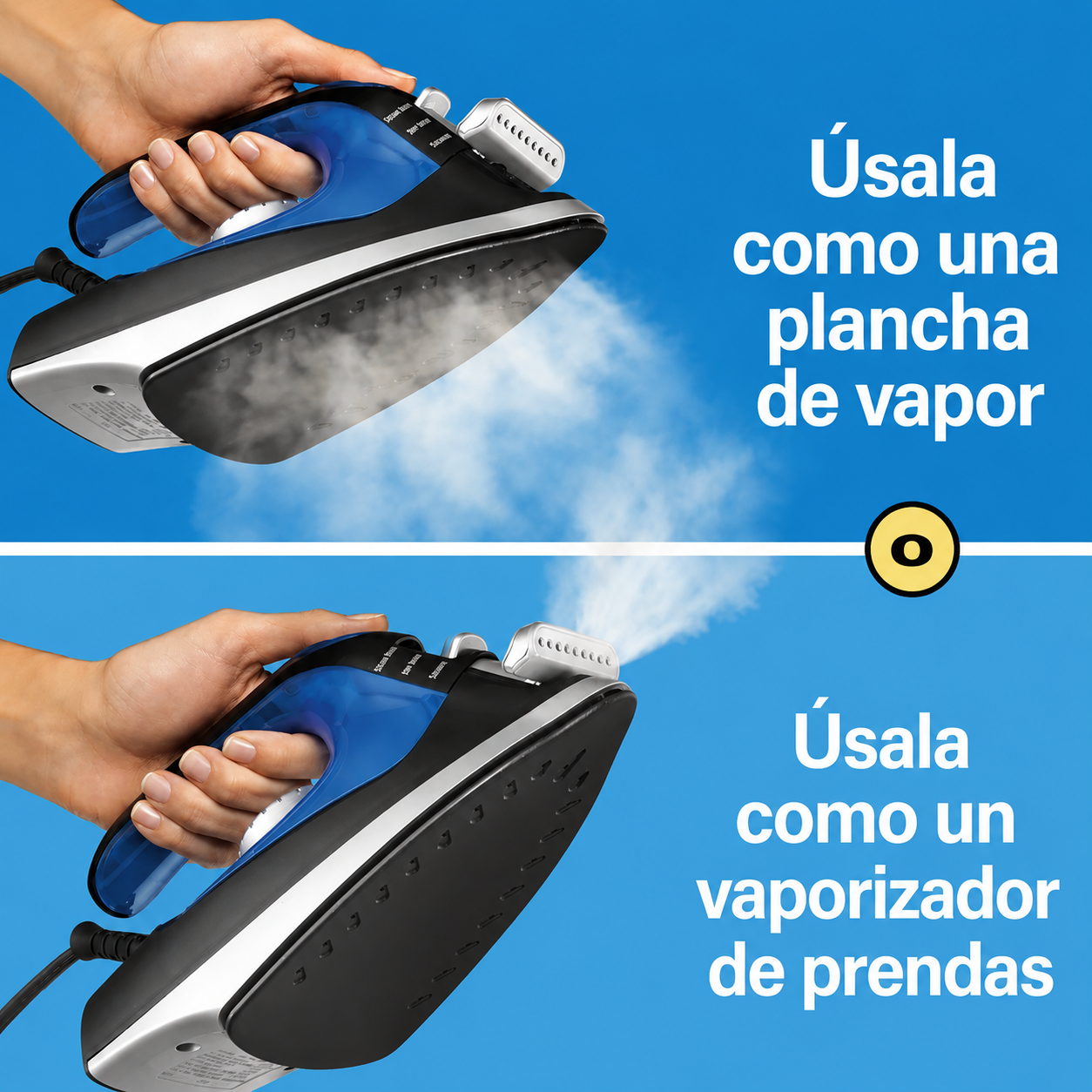 Hamilton Beach Plancha y Vaporizador 2 en 1, Negro y Plateado, Modelo 14525