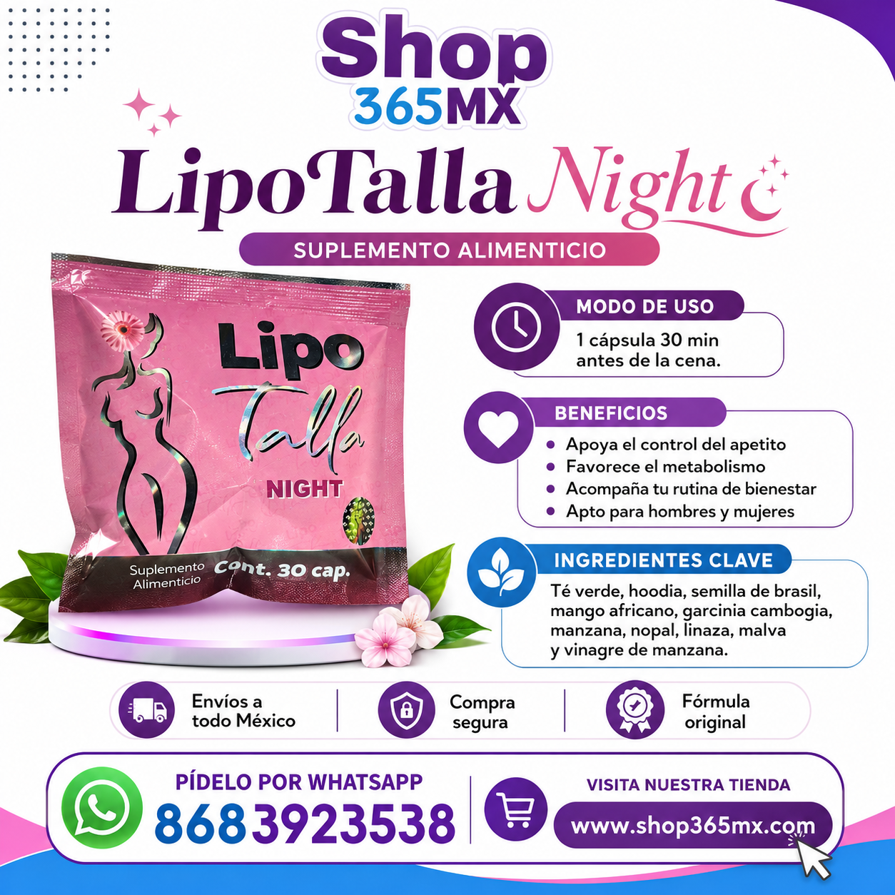 Lipotalla Blue Loss Size Night