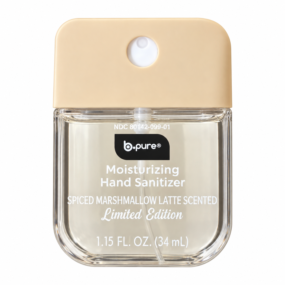 b.pure Antibacterial Hidratante en Spray Spiced Marshmallow Latte 34 ml – Edición Limitada