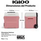 Igloo Hielera Nevera de 16 QT Laguna con Ruedas, Rosa Coral