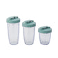 Mainstays Juego de Licuadora de 10 Piezas, Verde Salvia, 300W, con 3 Frascos (10oz, 16oz, 18oz), 2 Tapas para Beber, Cuchilla de Acero Inoxidable