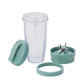 Mainstays Juego de Licuadora de 10 Piezas, Verde Salvia, 300W, con 3 Frascos (10oz, 16oz, 18oz), 2 Tapas para Beber, Cuchilla de Acero Inoxidable