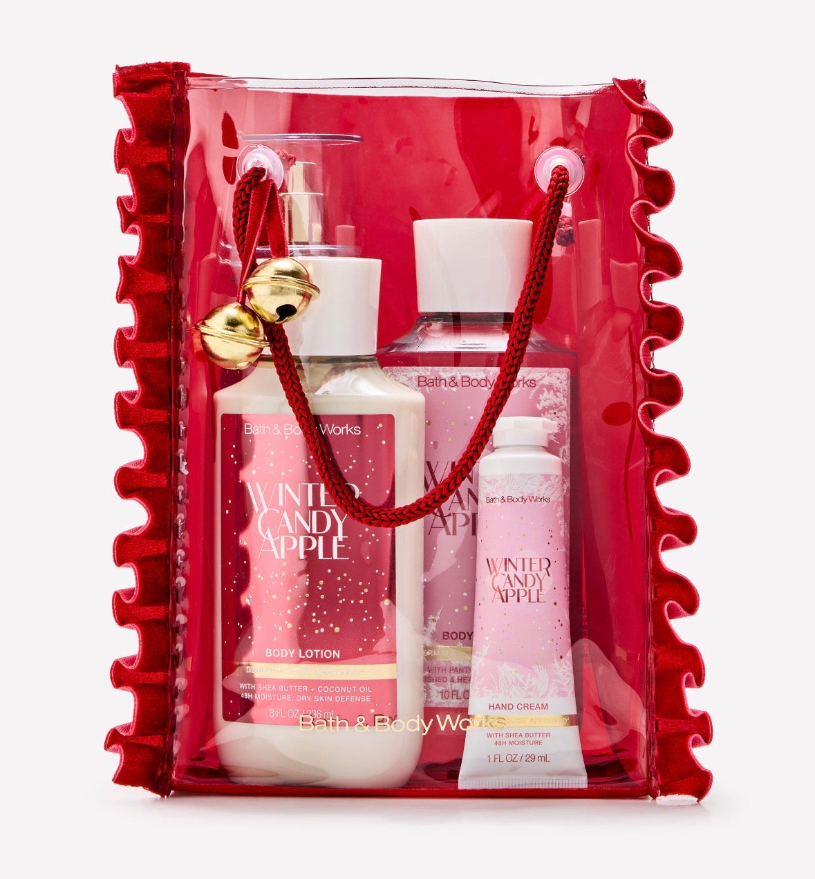 Bath & Body Works Winter Candy Apple Set de Regalo con Mist, Loción, Body Wash y Crema de Manos
