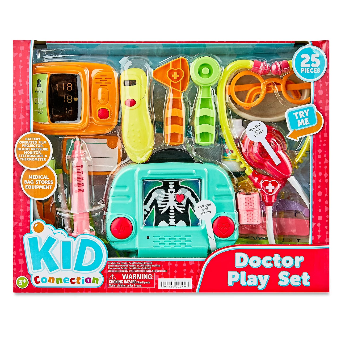 Kid Connection Doctor Set de Juego, 25 Piezas, Juguetes para Niños Pequeños