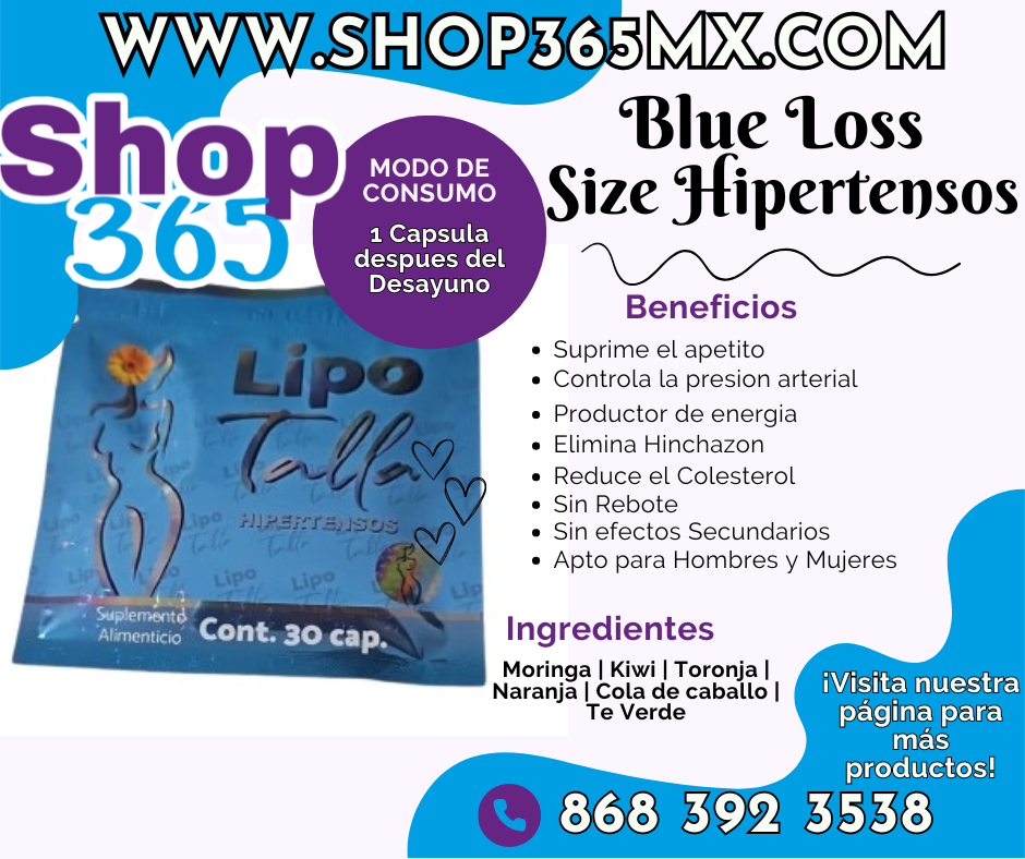 Lipotalla Blue Loss Size Hipertensos