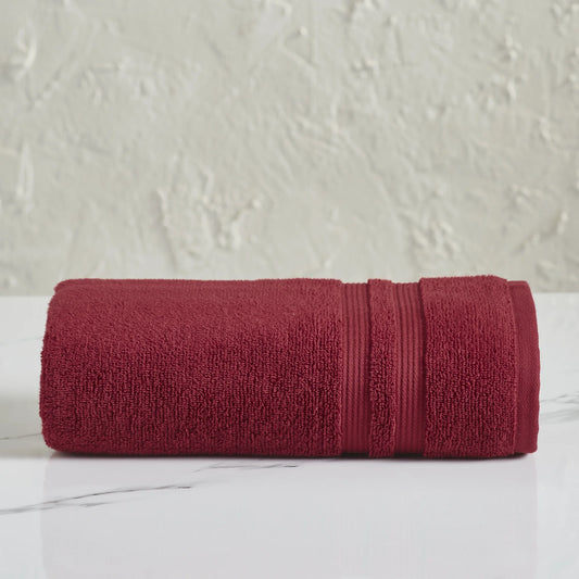 2 PZA Toalla de Baño Sólida 30" x 54" Rojo Carmesí