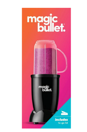 Magic Bullet Mini 14 oz Batidora personal compacta plateada/negra