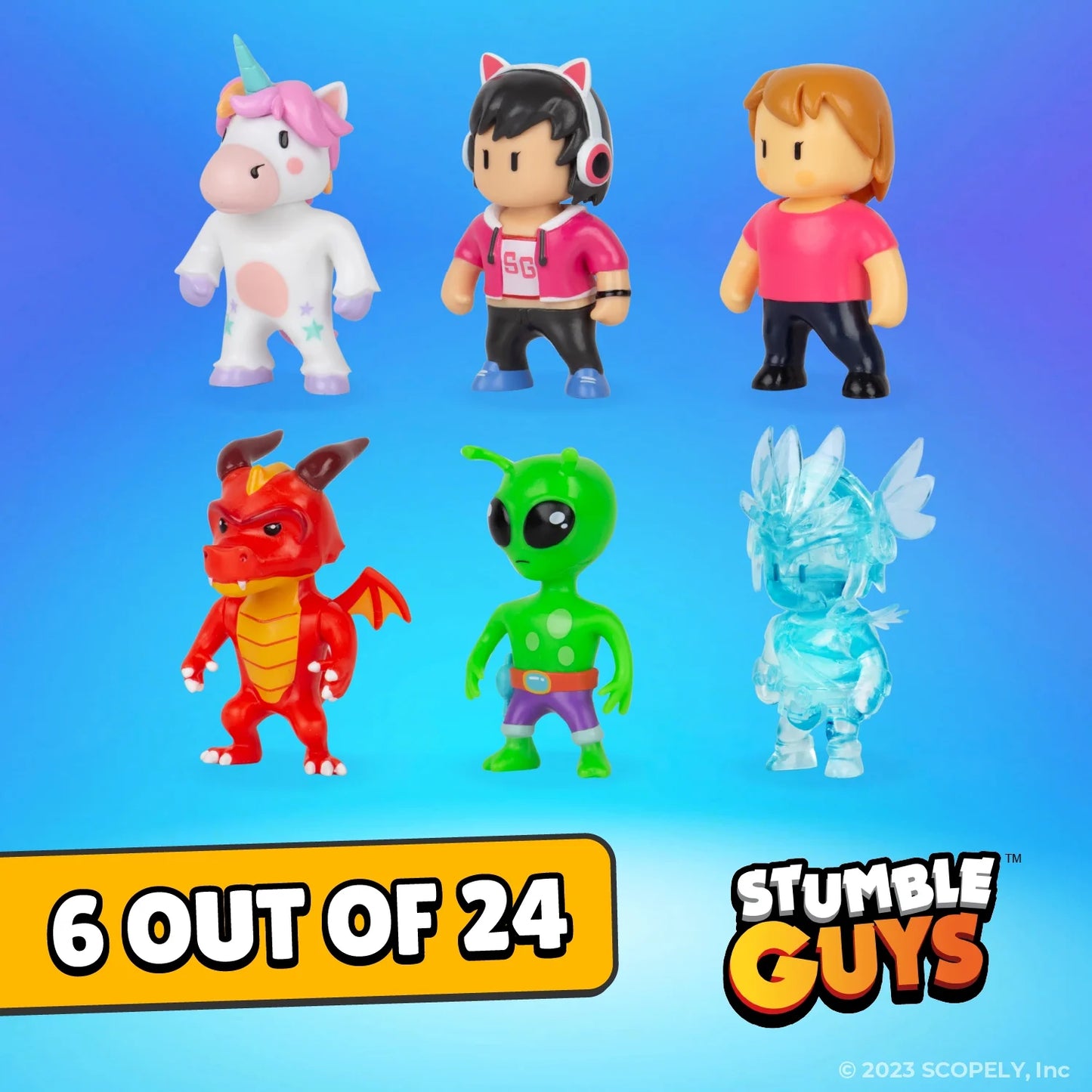 Caja de Lujo con 6 Figuras Coleccionables Oficiales de Stumble Guys