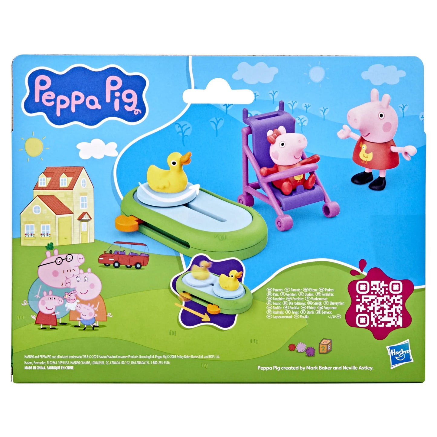 Peppa Pig Juguetes Peppa y Evie's Park Juego Divertido con 2 Figuras, Juguetes Preescolares, 3+