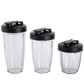 Mainstays Juego de Batidora de 10 Piezas, Negro, 300 W, con 3 Frascos (10 Oz, 16 Oz, 18 Oz), 2 Tapas para Beber, Hoja de Acero Inoxidable