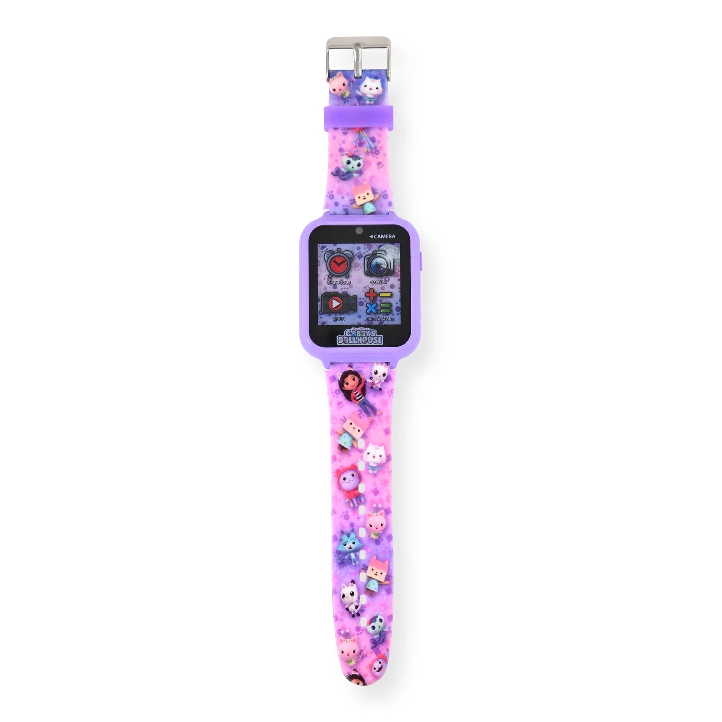 Reloj Inteligente Children's con Pantalla Táctil Unisex Gabby's Dollhouse Ima de Ensueño de Nickelodeon con Correa de Silicona y Caja de Lavanda de 42 Mm