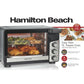 Hamilton Beach Easy View XL Horno Tostador con Freidora de Aire con Sure-crisp, 1750W, Capacidad para 6 Rebanadas, 31460