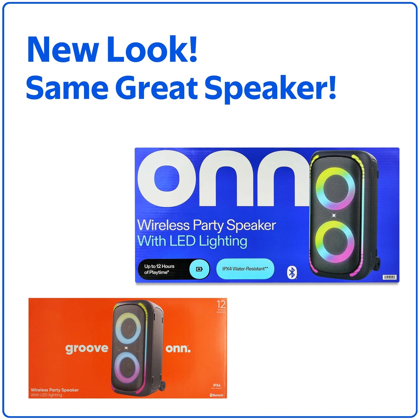 onn Altavoz para Fiestas Grandes Gen 2 con Iluminación LED