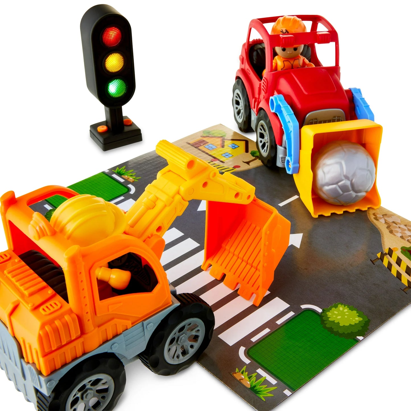 Kid Connection Set de Juego de Vehículos de Construcción 12 Piezas