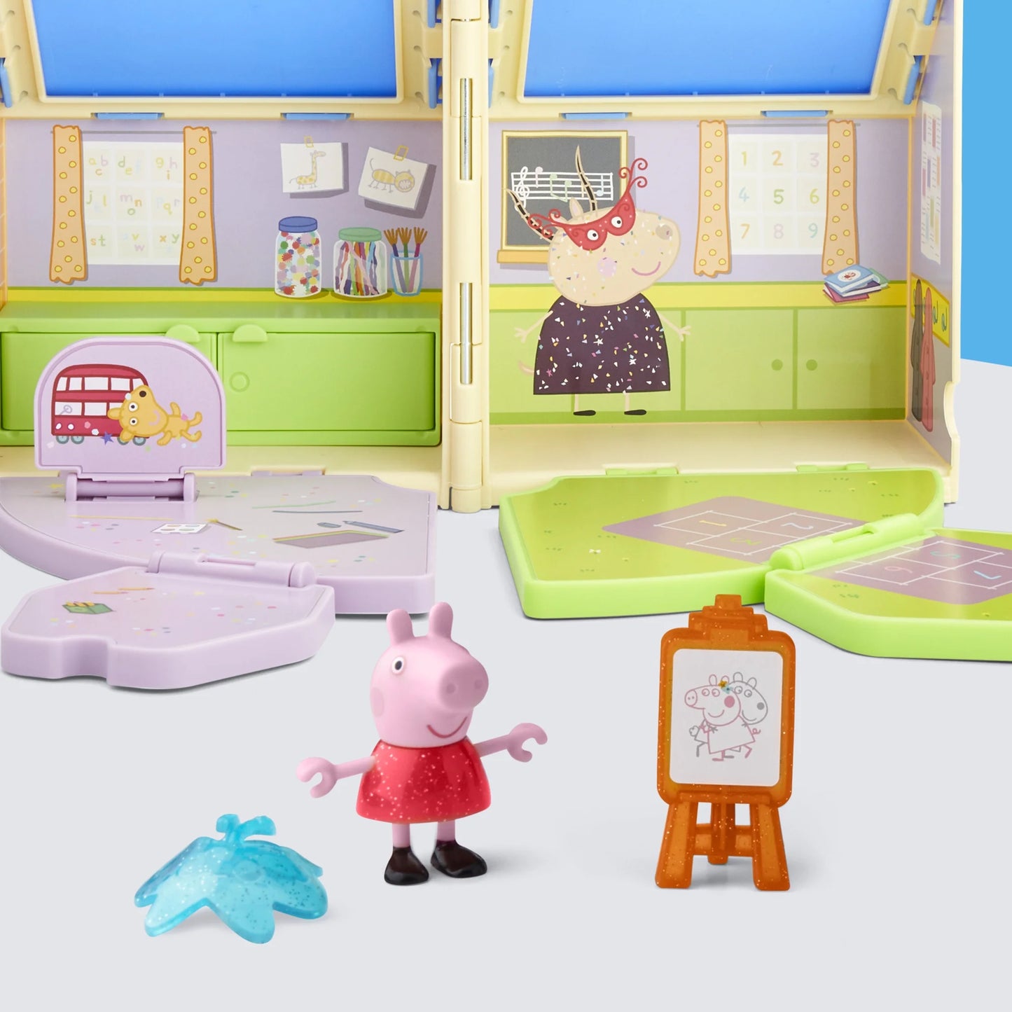 Peppa Pig Toys Peppa's Juego de Grupo de Juegos Pop-Open Juguetes Preescolares para Niñas y Niños, 3+