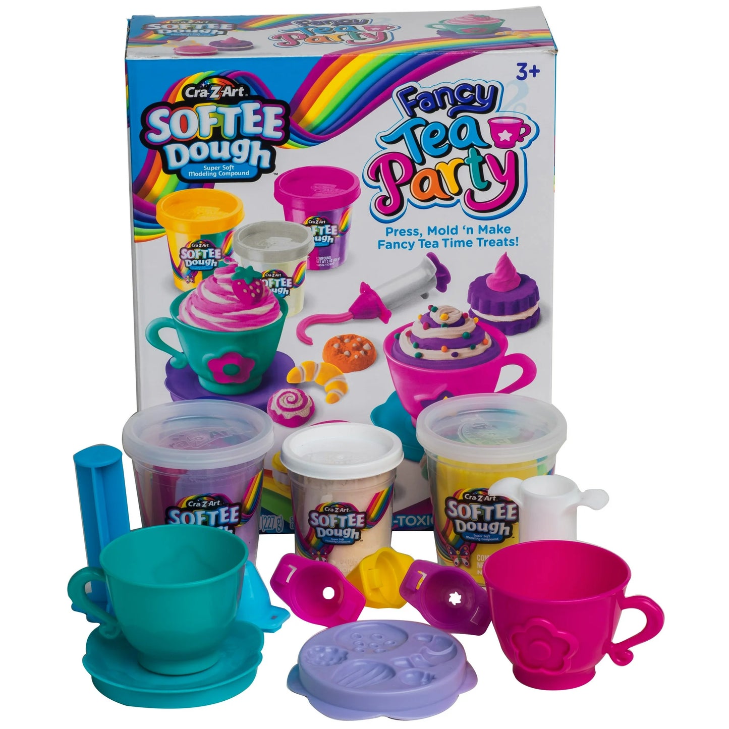 Cra-Z-Art Softee Dough Fancy Tea Party 1 Juego de Masa Multicolor, a Partir de 3 Años