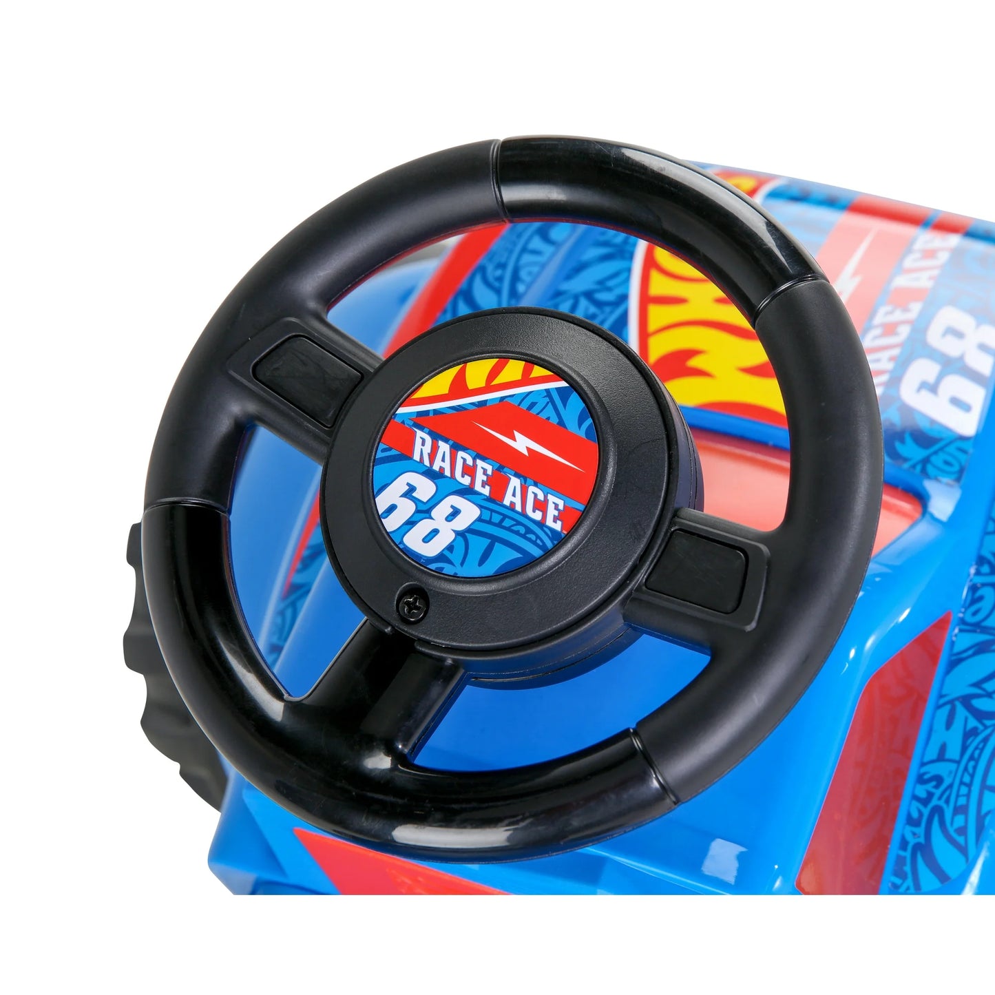 Hot Wheels Monster Truck de 6 V para Niños Pequeños, Azul/rojo, Eléctrico, Edades de 1,5 a 3 Años, Velocidad Máxima de 2 MPH