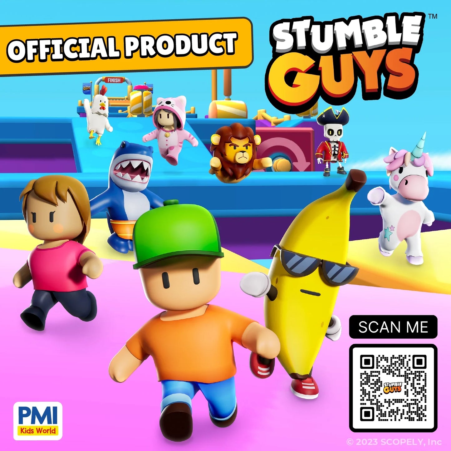 Caja de Lujo con 6 Figuras Coleccionables Oficiales de Stumble Guys