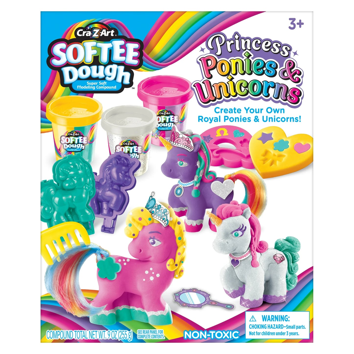 Softee Dough Cra-Z-Art Pony y Unicornio 1 Kit de Masa Multicolor, para Niños de 3 Años en Adelante