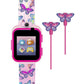 iTech Conjunto de Auriculares y Reloj Inteligente para Niñas Jóvenes - Estampado de Mariposas Rosas 900142M-40-PIN