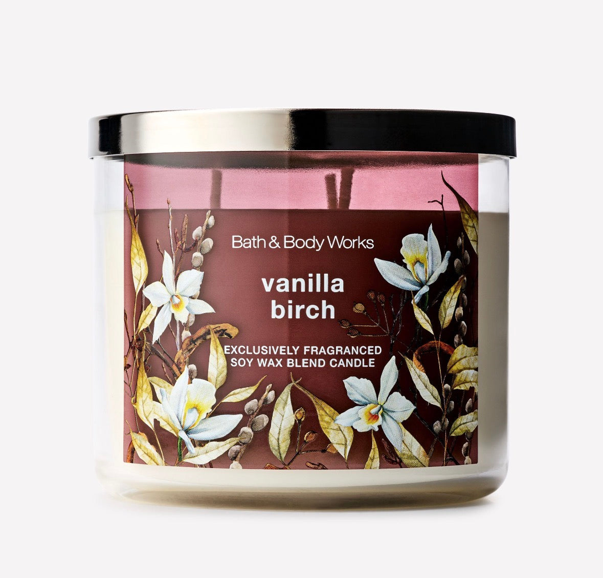 Bath & Body Works Vanilla Birch – Vela Aromática de 3 Mechas con Aroma a Vainilla y Maderas Cálidas