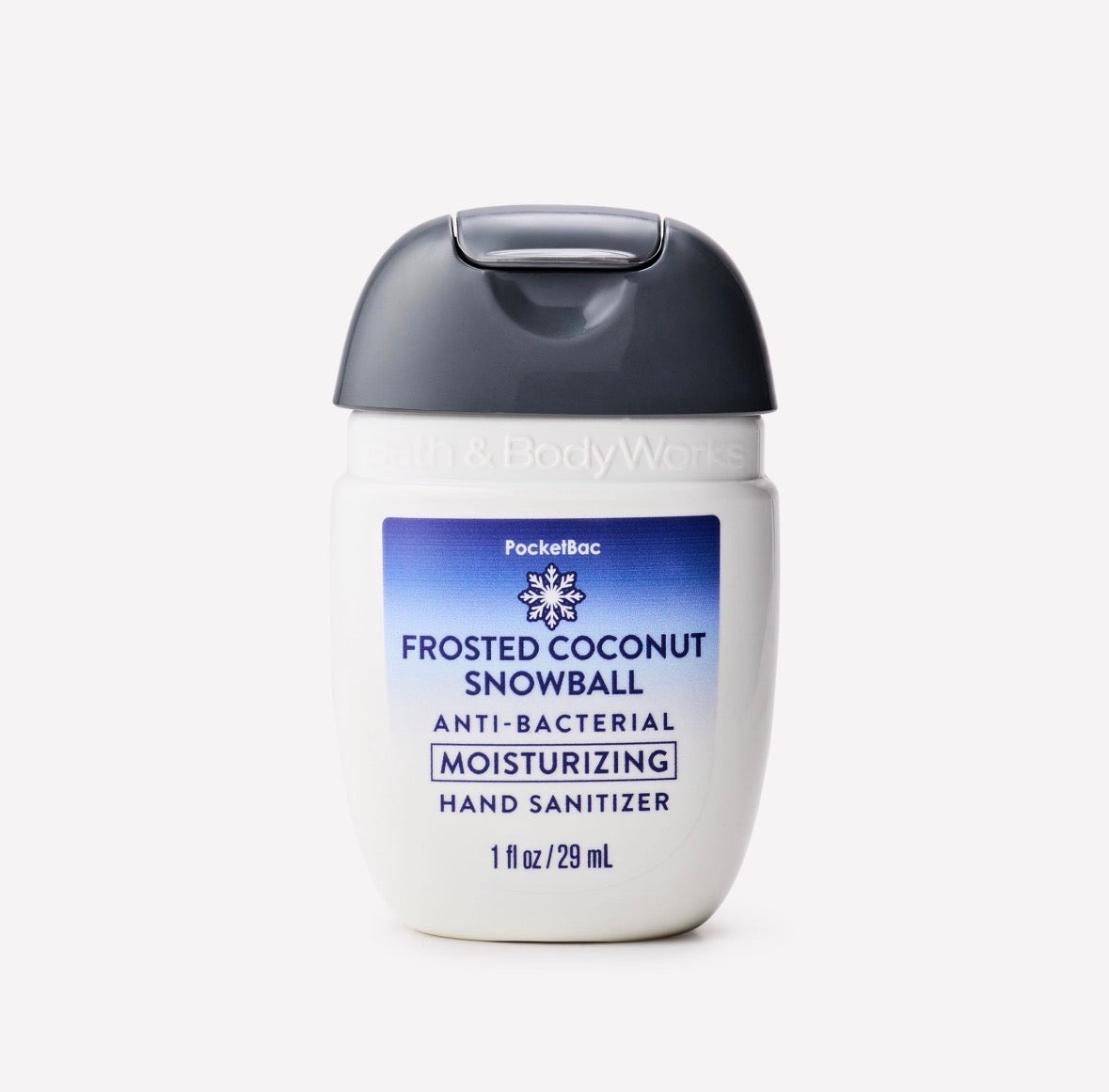Bath & Body Works Frosted Coconut Snowball Antibacterial Hidratante PocketBac 29 ml