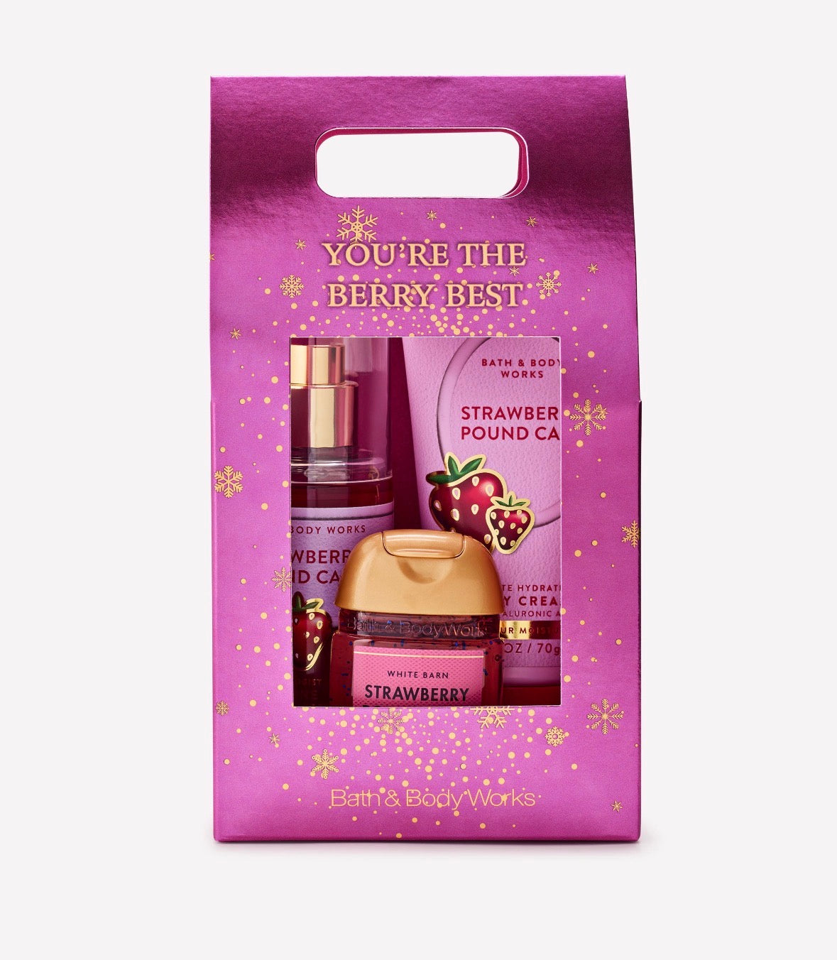 Bath & Body Works Strawberry Pound Cake – Set de Regalo You’re the Berry Best de 3 Piezas