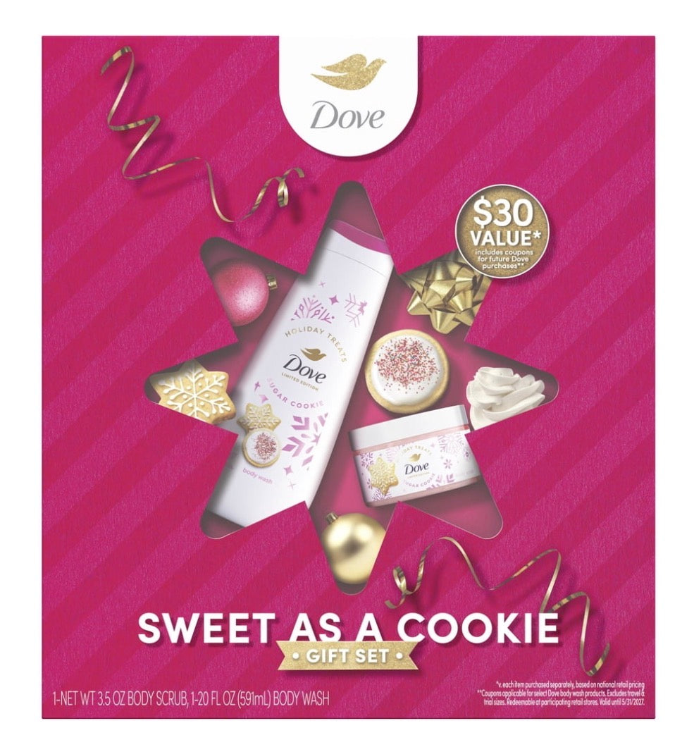 Dove Sugar Cookie Set de Regalo Sweet as a Cookie con Body Wash y Exfoliante Corporal