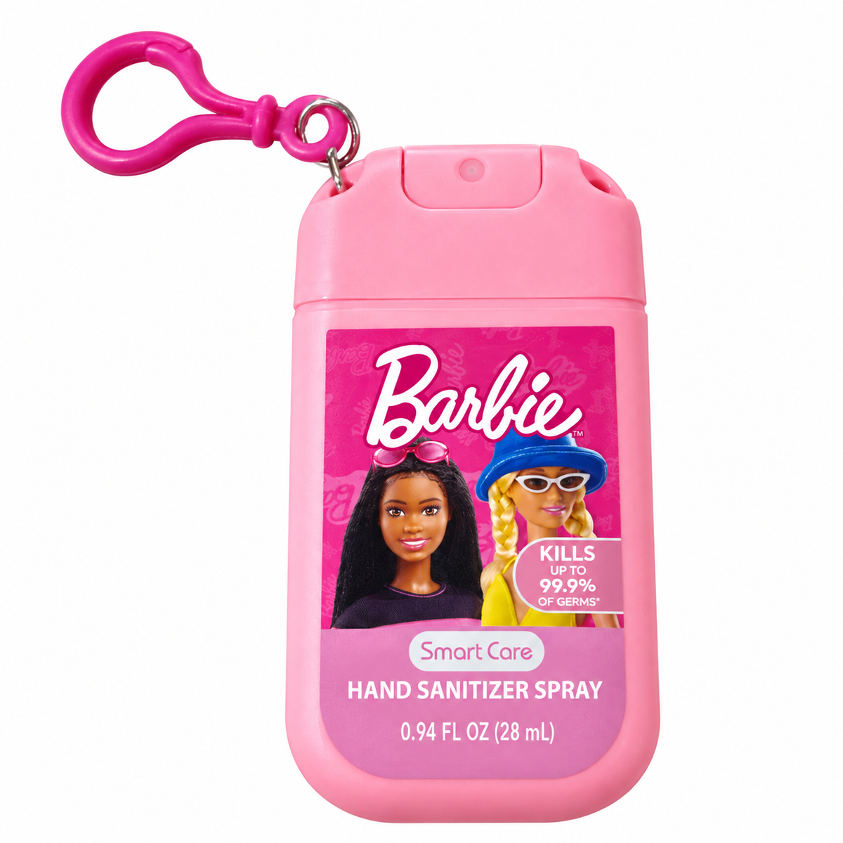 Barbie Smart Care – Spray Antibacterial para Manos con Clip, 28 ml