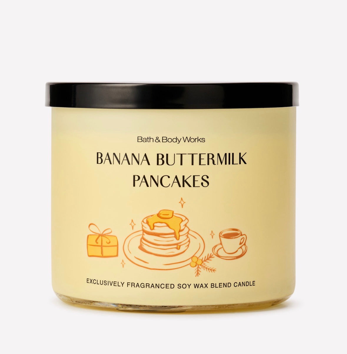 Bath & Body Works Banana Buttermilk Pancakes – Vela Aromática de 3 Mechas con Aroma a Hot Cakes de Plátano