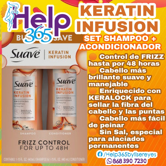 Suave Keratin Infusión Shampoo